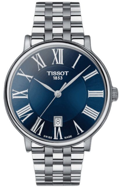 Tissot Carson Premium Blue Dial Silver Steel Strap Watch for Men - T122.410.11.043.00 Authentic Buy Shop Now