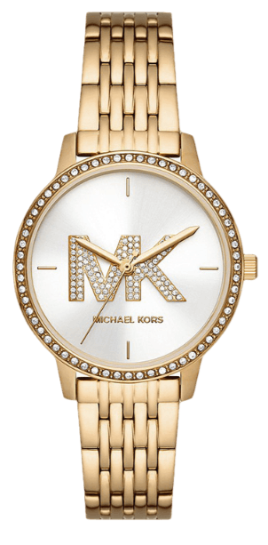 Michael Kors Three Hand Silver Dial Gold Steel Strap Watch for Women - MK1051 Authentic Buy Shop Now
