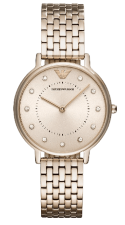 Emporio Armani Dress Quartz Rose Gold Dial Rose Gold Steel Strap Watch For Women - AR11062 Authentic Buy Shop Now