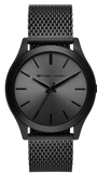 Michael Kors Runway Three-Hand Black Dial Black Mesh Strap Watch for Men - MK1085 Authentic Buy Shop Now