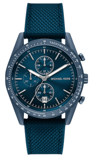 Michael Kors Accelerator Chronograph Blue Dial Blue Nylon Strap Watch for Men - MK9142 Authentic Buy Shop Now