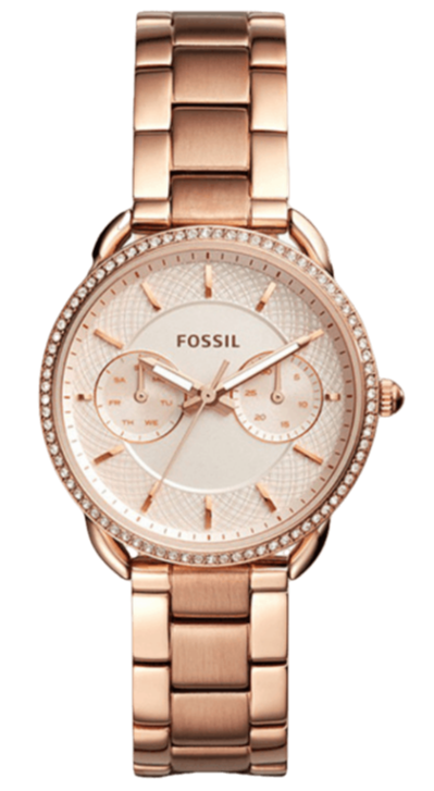 Fossil Tailor Rose Gold Dial Rose Gold Steel Strap Watch for Women - ES4264 Authentic Buy Shop Now