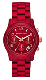 Michael Kors Runway Analog Chronograph Red Dial Red Steel Strap Watch for Women - MK7436 Authentic Buy Shop Now