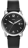 Fossil The Commuter Black Dial Black Leather Strap Watch for Men - FS5406 Authentic Buy Shop Now