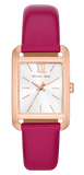 Michael Kors Monroe Three Hand White Dial Pink Leather Strap Watch for Women - MKO1029 Authentic Buy Shop Now