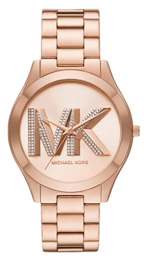 Michael Kors Slim Runway Analog Rose Gold Dial Rose Gold Steel Strap Watch For Women - MK4733 Authentic Buy Shop Now