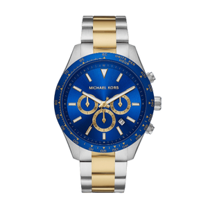 Michael Kors Layton Chronograph Blue Dial Two Tone Steel Strap Watch For Men - MK8825 Authentic Buy Shop Now
