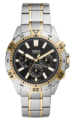 Fossil Garrett Analog Black Dial Two Tone Steel Strap Watch for Men - FS5771 Authentic Buy Shop Now