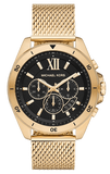 Michael Kors Brecken Chronograph Black Dial Gold Mesh Strap Watch For Men - MK8867 Authentic Buy Shop Now