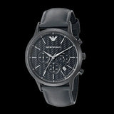 Emporio Armani Renato Chronograph Quartz Blue Dial Blue Leather Strap Watch For Men - AR2481 Authentic Buy Shop Now
