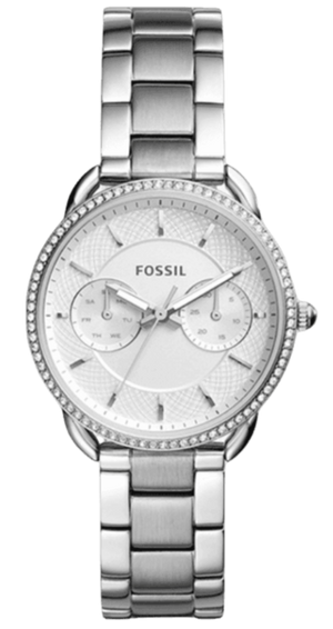 Fossil Tailor White Dial Silver Steel Strap Watch for Women - ES4262 Authentic Buy Shop Now