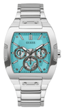 Guess Phoenix Multi Function Aqua Blue Dial Silver Steel Strap Watch for Men - GW0456G4 Authentic Buy Shop Now