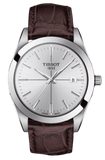 Tissot Gentlemen Silver Dial Brown Leather Strap Watch for Men - T127.410.16.031.01 Authentic Buy Shop Now