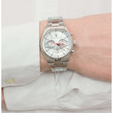 Maserati Competizione Chronograph White Dial Silver Steel Strap Watch For Men - R8853100017 Authentic Buy Shop Now