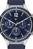 Tommy Hilfiger Eve Chronograph Quartz Blue Dial Blue Rubber Strap Watch For Women - 1782281 Authentic Buy Shop Now