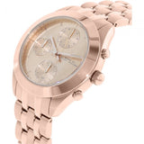 Marc Jacobs Peeker Chronograph Rose Gold Dial Rose Gold Steel Strap Watch for Women - MBM3394 Authentic Buy Shop Now