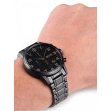Hugo Boss Aeroliner Black Dial Black Steel Strap Watch for Men - 1513275 Authentic Buy Shop Now