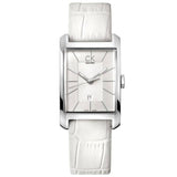 Calvin Klein Window White Dial White Leather Strap Watch for Women - K2M23120 Authentic Buy Shop Now