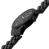 Michael Kors Hutton Chronograph Black Dial Black Steel Strap Watch For Men - MK9089 Authentic Buy Shop Now