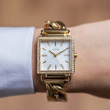 Guess Vanity Diamonds Silver Dial Gold Steel Strap Watch for Women - W1030L2 Authentic Buy Shop Now