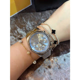 Michael Kors Lexington Chronograph Blue Dial Silver Steel Strap Watch For Women - MK5887 Authentic Buy Shop Now