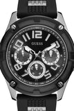 Guess Delta Black Dial Black Silicone Strap Watch for Men - GW0051G1 Authentic Buy Shop Now