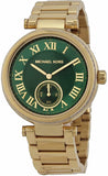 Michael Kors Skylar Green Dial Gold Steel Strap Watch for Women - MK6065 Authentic Buy Shop Now