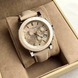 Burberry City Chronograph White Dial White Leather Strap Watch For Women - BU9701 Authentic Buy Shop Now