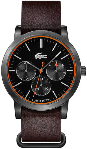 Lacoste Metro Black Dial Brown Leather Strap Watch for Men - 2010877 Authentic Buy Shop Now