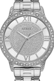 Guess Ethereal Diamonds Silver Dial Silver Steel Strap Watch for Women - W1013L1 Authentic Buy Shop Now