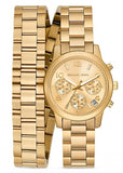 Michael Kors Runway Chronograph Analog Gold Dial Gold Steel Strap Watch for Women - MK7452 Authentic Buy Shop Now