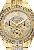 Guess Viva Diamonds Gold Dial Gold Steel Strap Watch for Women - W0111L2 Authentic Buy Shop Now