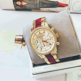 Michael Kors Ritz Chronograph Gold Dial Two Tone Steel Strap Watch For Women - MK6517 Authentic Buy Shop Now