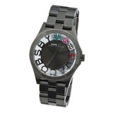 Marc Jacobs Henry Skeleton Black Dial Black Steel Strap Watch for Women - MBM3265 Authentic Buy Shop Now