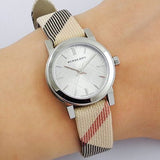 Burberry The City Nova Silver Dial Brown Leather Strap Watch for Women - BU9212 Authentic Buy Shop Now