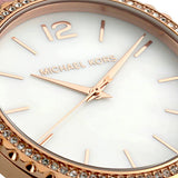 Michael Kors Layton Three-Hand White Dial Pink Leather Strap Watch for Women - MK2909 Authentic Buy Shop Now