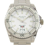 Gucci Dive Quartz White Dial Silver Steel Strap Watch for Men - YA136302 Authentic Buy Shop Now