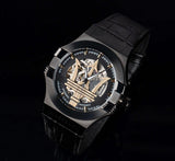 Maserati Potenza Automatic Black Dial Black Leather Strap Watch For Men - R8821108036 Authentic Buy Shop Now
