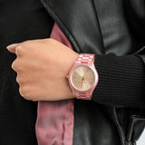 Michael Kors Slim Runway Pink Dial Pink Steel Strap Watch For Women - MK4456 Authentic Buy Shop Now