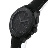 Tag Heuer Aquaracer Automatic Chronograph Special Edition Titanium Grey Dial Black Leather Strap Watch for Men - CAY218B.FC6370 Authentic Buy Shop Now