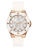 Guess Overdrive Analog White Dial White Rubber Strap Watch for Women - W10614L2 Authentic Buy Shop Now