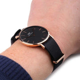 Daniel Wellington Classic Cornwall Black Dial Black Nylon Strap Watch For Women - DW00100148 Authentic Buy Shop Now