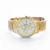 Emporio Armani Renato Chronograph White Dial Gold Steel Strap Watch For Men - AR11332 Authentic Buy Shop Now