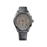 Hugo Boss Onyx Chronograph Grey Dial Black Leather Strap Watch For Men - HB1513366 Authentic Buy Shop Now