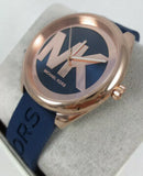 Michael Kors Janelle Three Hand Blue Dial Blue Rubber Strap Watch For Women - MK7140 Authentic Buy Shop Now