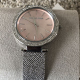 Michael Kors Darci Analog Pink Dial Silver Mesh Bracelet Watch For Women - MK4518 Authentic Buy Shop Now