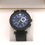 Versace V Race Chronograph Quartz Blue Dial Blue Leather Strap Watch For Men - VEBV00419 Authentic Buy Shop Now