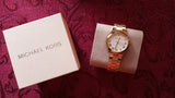 Michael Kors Lennox Three Hand Silver Dial Gold Steel Strap Watch For Women - MK7391 Authentic Buy Shop Now