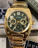 Guess Trend Analog Green Dial Gold Steel Strap Watch For Men - GW0624G2 Authentic Buy Shop Now