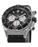 Breitling Super Chronomat B01 44 Black Dial Black Rubber Strap Watch for Men - AB0136251B1S1 Authentic Buy Shop Now